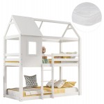 ΚΟΥΚΕΤΑ ΠΑΙΔΙΚΗ ΜΕ 2 ΣΤΡΩΜΑΤΑ HOOD HM21314.01 ΞΥΛΟ ΠΕΥΚΟΥ ΛΕΥΚΟ--ΣΤΡΩΜΑΤΑ 90x190εκ