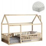 ΚΡΕΒΑΤΙ ΠΑΙΔΙΚΟ ΜΕ ΣΤΡΩΜΑ HOUSER HM21315 ΞΥΛΟ ΠΕΥΚΟΥ ΣΕ ΦΥΣΙΚΟ--ΣΤΡΩΜΑ 90x190εκ