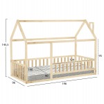 ΚΡΕΒΑΤΙ ΠΑΙΔΙΚΟ ΜΕ ΣΤΡΩΜΑ HOUSER HM21315 ΞΥΛΟ ΠΕΥΚΟΥ ΣΕ ΦΥΣΙΚΟ--ΣΤΡΩΜΑ 90x190εκ