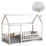 ΚΡΕΒΑΤΙ ΠΑΙΔΙΚΟ ΜΕ ΣΤΡΩΜΑ HOUSER HM21315.01 ΞΥΛΟ ΠΕΥΚΟΥ ΣΕ ΛΕΥΚΟ--ΣΤΡΩΜΑ 90x190εκ