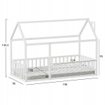 ΚΡΕΒΑΤΙ ΠΑΙΔΙΚΟ ΜΕ ΣΤΡΩΜΑ HOUSER HM21315.01 ΞΥΛΟ ΠΕΥΚΟΥ ΣΕ ΛΕΥΚΟ--ΣΤΡΩΜΑ 90x190εκ