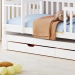 ΠΑΙΔΙΚΗ ΚΟΥΚΕΤΑ ΜΕ ΣΤΡΩΜΑΤΑ & ΣΥΡΤΑΡΙΑ TRIPLON HM21318 ΞΥΛΟ ΠΕΥΚΟΥ ΛΕΥΚΟ 207x97x168Υεκ