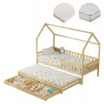 ΠΑΙΔΙΚΟ ΚΡΕΒΑΤΙ ΜΕ ΣΤΡΩΜΑΤΑ & ΣΥΡΤΑΡΙΑ PHYLLIS HM21323.01 ΞΥΛΟ ΠΕΥΚΟΥ 206x97x166Υεκ