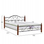 ΚΡΕΒΑΤΙ ΔΙΠΛΟ & ΣΤΡΩΜΑ CANDY HM21327 ΜΕΤΑΛΛΟ & ΞΥΛΟ ΣΕ DIRTY OAK--ΣΤΡΩΜΑ 150x200εκ