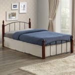 ΚΡΕΒΑΤΙ ΜΟΝΟ & ΣΤΡΩΜΑ MAKAI HM21330 ΜΕΤΑΛΛΟ & ΞΥΛΟ ΣΕ ΚΑΡΥΔΙ--ΣΤΡΩΜΑ 90x190εκ