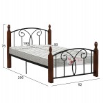 ΚΡΕΒΑΤΙ ΜΟΝΟ & ΣΤΡΩΜΑ SUZIE HM21331 ΜΕΤΑΛΛΟ & ΞΥΛΟ ΣΕ ΚΑΡΥΔΙ--ΣΤΡΩΜΑ 90x190εκ