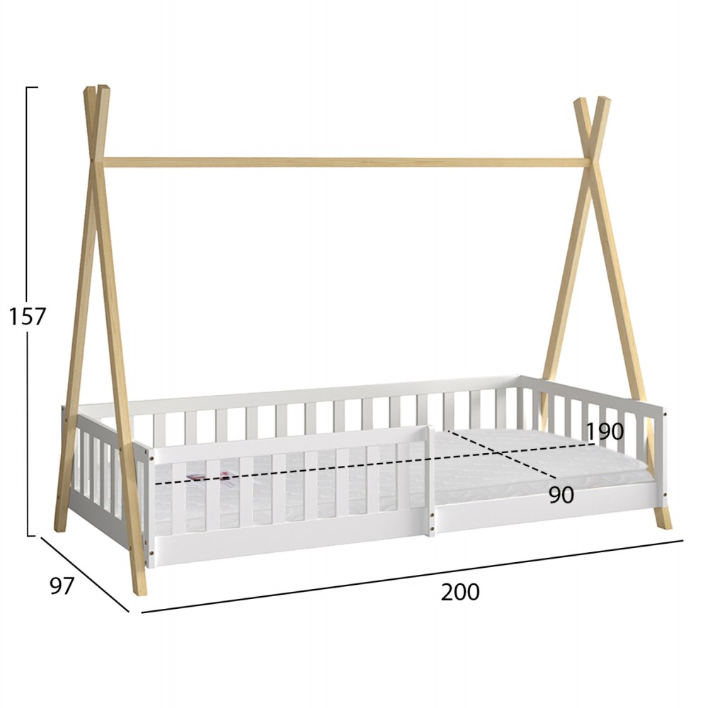 ΣΕΤ ΠΑΙΔΙΚΟΥ ΔΩΜΑΤΙΟΥ 6TMX PASCHAL HM21337 ΞΥΛΟ ΠΕΥΚΟΥ--ΜΕΛΑΜΙΝΗ-ΛΕΥΚΟ
