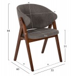 ΣΕΤ ΤΡΑΠΕΖΑΡΙΑΣ 5ΤΜΧ HANA HM21340.02 ΤΡΑΠΕΖΙ ΑΠΟ MDF--ΚΑΡΕΚΛΕΣ ΑΠΟ RUBBERWOOD