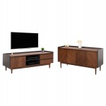 ΣΕΤ ΜΠΟΥΦΕΣ & ΕΠΙΠΛΟ ΤΗΛΕΟΡΑΣΗΣ ΒEEN HM21344 MDF ΜΕ ΚΑΠΛΑΜΑ ΚΑΡΥΔΙΑΣ