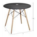 ΣΕΤ ΤΡΑΠΕΖΑΡΙΑΣ 3ΤΜΧ TWIST HM21373 ΣΤΡΟΓΓΥΛΟ ΤΡΑΠΕΖΙ Φ80 & 2 ΚΑΡΕΚΛΕΣ ΣΕ ΜΑΥΡΟ