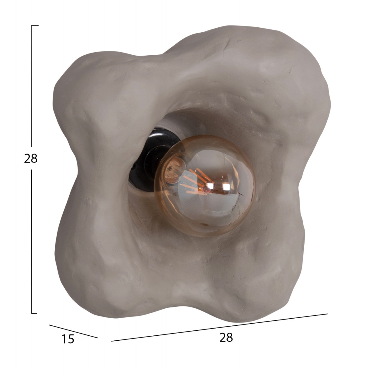 ΣΕΤ 3TMX ΕΠΙΤΟΙΧΙA ΦΩΤΙΣΤΙΚA LUXON HM10725.02 FIBER CEMENT ΣΕ ΓΚΡΙ [S-M-L]