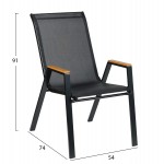 ΣΕΤ ΤΡΑΠΕΖΑΡΙΑΣ 5ΤΜΧ BRUNO HM10729.03 ΚΑΡΕΚΛΕΣ ΜΕΤΑΛΛΙΚΕΣ & ΤΡΑΠΕΖΙ 150x90εκ ΜΑΥΡΟ