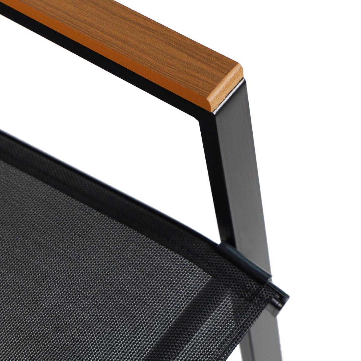 ΣΕΤ ΤΡΑΠΕΖΑΡΙΑΣ 3ΤΜΧ FIGO HM10730.03-- 2 ΚΑΡΕΚΛΕΣ & ΤΕΤΡΑΓΩΝΟ ΤΡΑΠΕΖΙ 60x60εκ ΜΑΥΡΟ