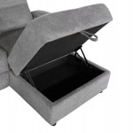 ΣΕΤ ΚΑΝΑΠΕΣ-ΠΟΛΥΘΡΟΝΑ RELAX SYNTHIA HM10736.03 ΓΚΡΙ ΥΦΑΣΜΑ-ΗΛ.ΑΝΑΚΛΙΣΗ [R]