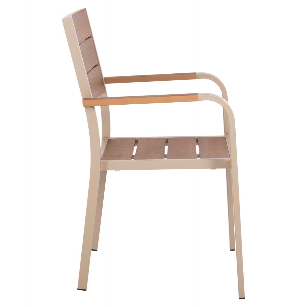 ΣΕΤ ΤΡΑΠΕΖΑΡΙΑΣ TABER HM10738.04 ΤΡΑΠΕΖΙ & 6 ΠΟΛΥΘΡΟΝΕΣ-ΑΛΟΥΜΙΝΙΟ & POLYWOOD-ΣΑΜΠΑΝΙ