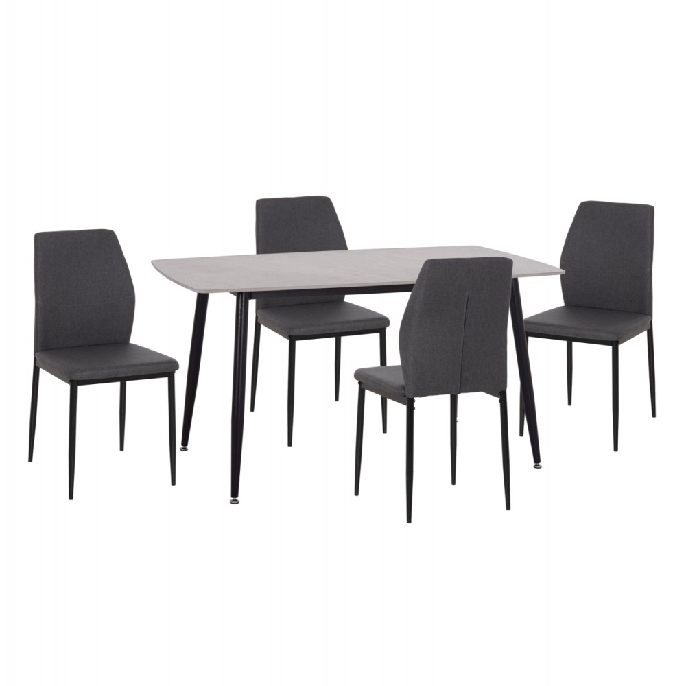 ΣΕΤ ΤΡΑΠΕΖΑΡΙΑΣ 5ΤΜΧ RAVEN HM10743 ΚΕΡΑΜΙΚΟ TOP ΓΚΡΙ ΜΑΡΜΑΡΟ--ΓΚΡΙ ΥΦΑΣΜΑ