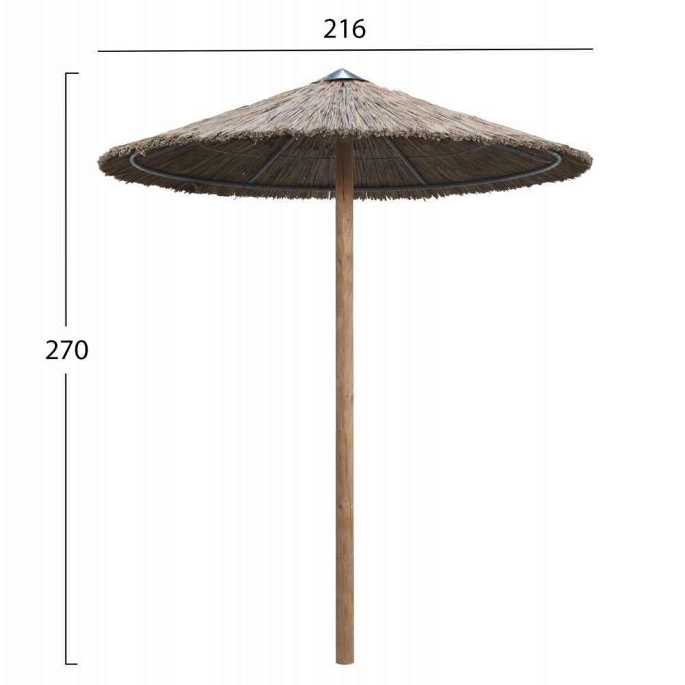 ΟΜΠΡΕΛΑ ΜΕ ΤΡΑΠΕΖΑΚΙ ΣΤΥΛΟΥ POST HM10744 ΞΥΛΟ ΠΕΥΚΟΥ--ΨΑΘΑ Φ215x270Υεκ