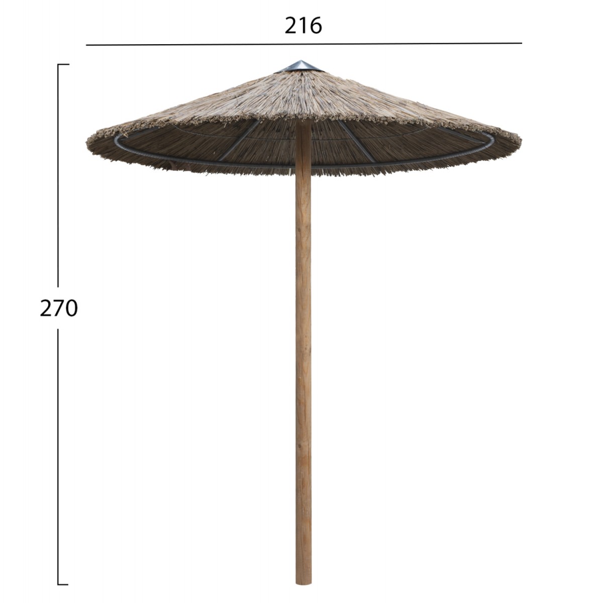 ΟΜΠΡΕΛΑ ΜΕ ΤΡΑΠΕΖΑΚΙ ΣΤΥΛΟΥ POST HM10744 ΞΥΛΟ ΠΕΥΚΟΥ--ΨΑΘΑ Φ215x270Υεκ