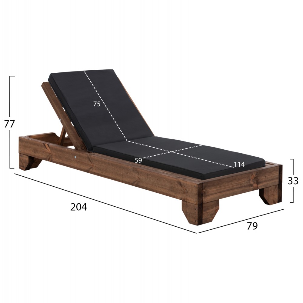 ΞΑΠΛΩΣΤΡΑ ΚΟΡΙΝΟΣ HM10771.05T ΞΥΛΟ ΠΕΥΚΟΥ ΚΑΡΥΔΙ--ΜΑΞΙΛΑΡΙ ΜΑΥΡΟ 79x204x77Υεκ