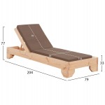 ΞΑΠΛΩΣΤΡΑ ΜΕ ΜΑΞΙΛΑΡΙ ΚΟΡΙΝΟΣ HM10775.04T ΞΥΛΟ ΠΕΥΚΟΥ--TEXTILENE ΜΟΚΑ 79x204x77Υεκ