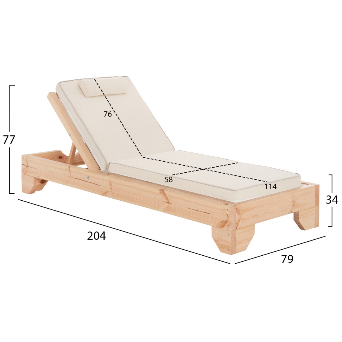 ΞΑΠΛΩΣΤΡΑ ΜΕ ΜΑΞΙΛΑΡΙ ΚΟΡΙΝΟΣ HM10776.60T ΞΥΛΟ ΠΕΥΚΟΥ--TEXTILENE ΕΚΡΟΥ 79x204x77Υεκ
