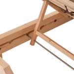 ΞΑΠΛΩΣΤΡΑ ΜΕ ΜΑΞΙΛΑΡΙ ΚΟΡΙΝΟΣ HM10776.04T ΞΥΛΟ ΠΕΥΚΟΥ--TEXTILENE ΣΕ ΜΟΚΑ 79x204x77Υ