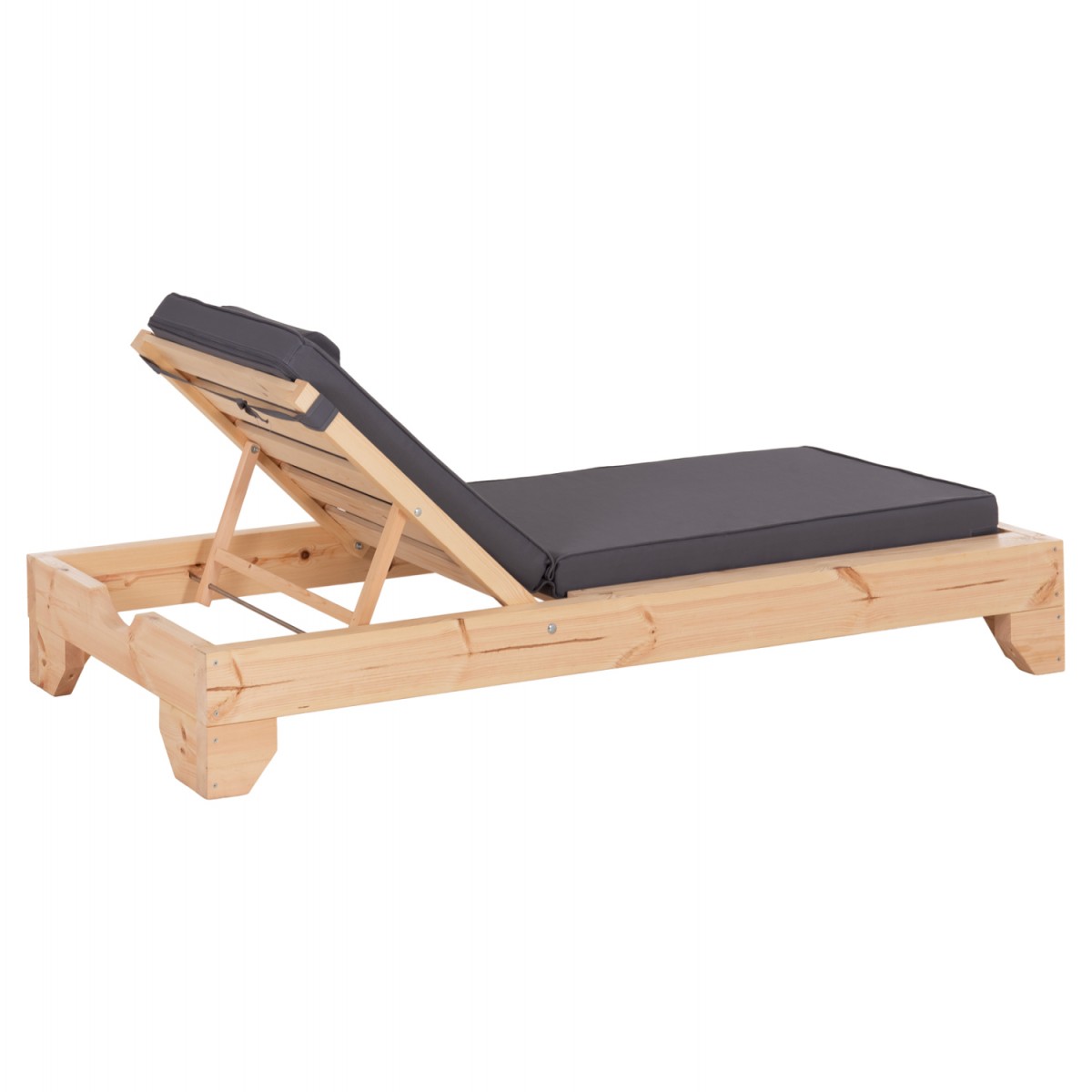 ΞΑΠΛΩΣΤΡΑ ΜΕ ΜΑΞΙΛΑΡΙ ΚΟΡΙΝΟΣ HM10776.30T ΞΥΛΟ ΠΕΥΚΟΥ--TEXTILENE ΣΕ ΓΚΡΙ 79x204x77Υεκ