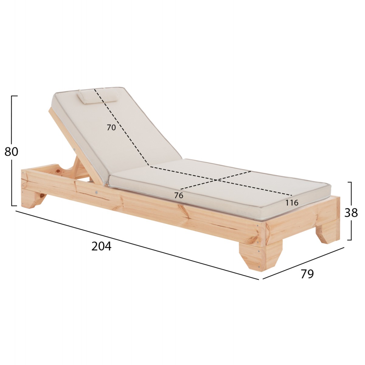 ΞΑΠΛΩΣΤΡΑ ΜΕ ΜΑΞΙΛΑΡΙ ΚΟΡΙΝΟΣ HM10777.60T ΞΥΛΟ ΠΕΥΚΟΥ--TEXTILENE ΣΕ ΕΚΡΟΥ 79x204x80Υεκ