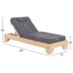 ΞΑΠΛΩΣΤΡΑ ΜΕ ΜΑΞΙΛΑΡΙ ΚΟΡΙΝΟΣ HM10777.30T ΞΥΛΟ ΠΕΥΚΟΥ--TEXTILENE ΓΚΡΙ 79x204x80Υεκ