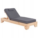 ΞΑΠΛΩΣΤΡΑ ΜΕ ΜΑΞΙΛΑΡΙ ΚΟΡΙΝΟΣ HM10777.30T ΞΥΛΟ ΠΕΥΚΟΥ--TEXTILENE ΓΚΡΙ 79x204x80Υεκ