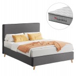 ΚΡΕΒΑΤΙ ΗΜΙΔΙΠΛΟ ΜΕ ΣΤΡΩΜΑ MAYLIN HM10758.10 ΓΚΡΙ ΥΦΑΣΜΑ--ΣΤΡΩΜΑ 120Χ200εκ