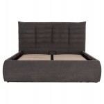 ΚΡΕΒΑΤΙ ΔΙΠΛΟ & ΣΤΡΩΜΑ SANDRA HM10770 ΓΚΡΙ ΥΦΑΣΜΑ ΜΕ ΑΠΟΘ.ΧΩΡΟ--ΓΙΑ 160x200εκ