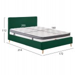 ΚΡΕΒΑΤΙ ΔΙΠΛΟ ΜΕ ΣΤΡΩΜΑ INDRA HM10810.13 ΚΥΠΑΡΙΣΣΙ ΒΕΛΟΥΔΟ--ΓΙΑ ΣΤΡΩΜΑ 160x200εκ