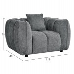 ΣΕΤ ΚΑΝΑΠΕΣ ΓΩΝΙΑ (ΑΡΙΣΤΕΡΗ)-ΠΟΛΥΘΡΟΝΑ LOUNGE LYKKE HM10820.01L ΓΚΡΙ ΥΦΑΣΜΑ