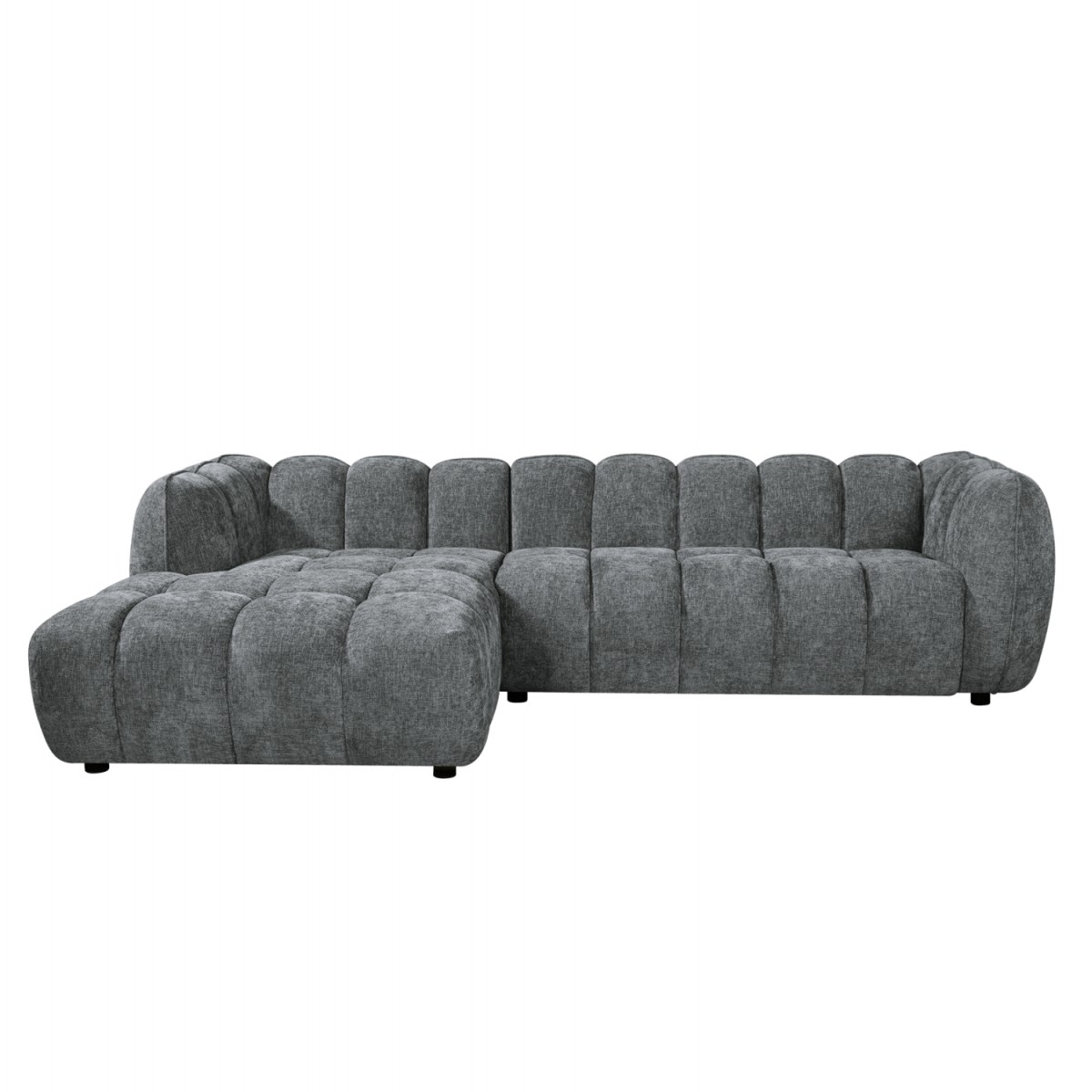 ΣΕΤ ΚΑΝΑΠΕΣ ΓΩΝΙΑ (ΑΡΙΣΤΕΡΗ)-ΠΟΛΥΘΡΟΝΑ LOUNGE LYKKE HM10820.01L ΓΚΡΙ ΥΦΑΣΜΑ