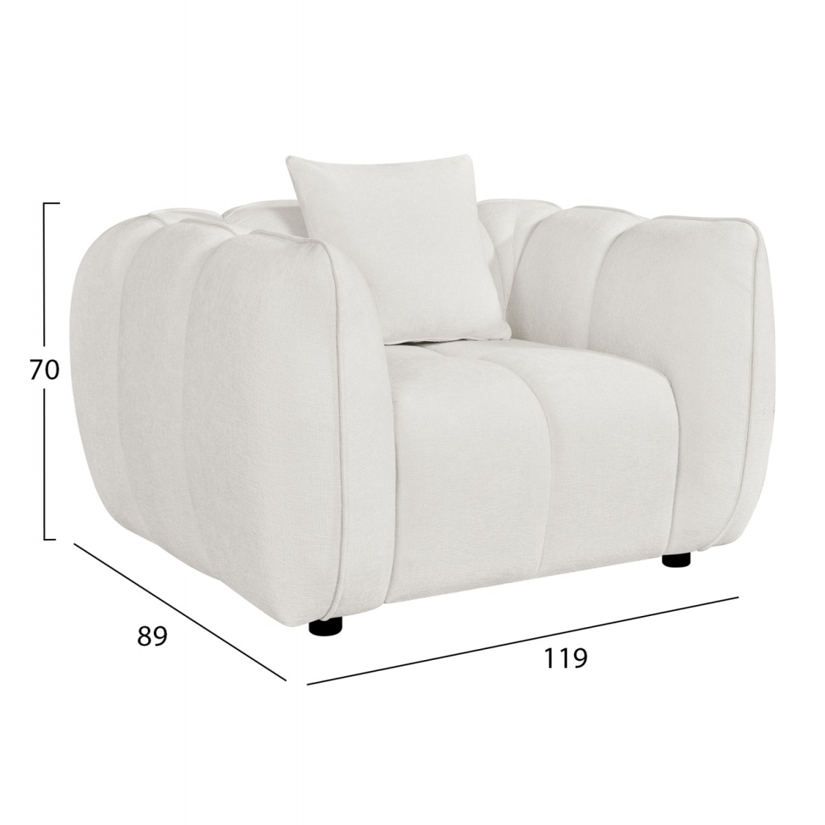 ΣΕΤ ΚΑΝΑΠΕΣ ΓΩΝΙΑ (ΑΡΙΣΤΕΡΗ)-ΠΟΛΥΘΡΟΝΑ LOUNGE LYKKE HM10820.02L ΕΚΡΟΥ ΥΦΑΣΜΑ