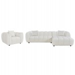 ΣΕΤ ΚΑΝΑΠΕΣ ΓΩΝΙΑ (ΔΕΞΙΑ)-ΠΟΛΥΘΡΟΝΑ LOUNGE LYKKE HM10820.02R ΕΚΡΟΥ ΥΦΑΣΜΑ