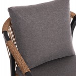 ΣΕΤ ΤΡΑΠΕΖΑΡΙΑΣ 7ΤΜΧ MAERLY HM10826.13 ΑΛΟΥΜΙΝΙΟ & ΜΑΞΙΛΑΡΙΑ ΣΚΟΥΡΟ ΓΚΡΙ--POLYWOOD