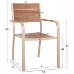 ΣΕΤ ΤΡΑΠΕΖΑΡΙΑΣ TABER HM10840.01 ΤΡΑΠΕΖΙ & 4 ΠΟΛΥΘΡΟΝΕΣ-ΑΛΟΥΜΙΝΙΟ & POLYWOOD-ΣΑΜΠΑΝΙ