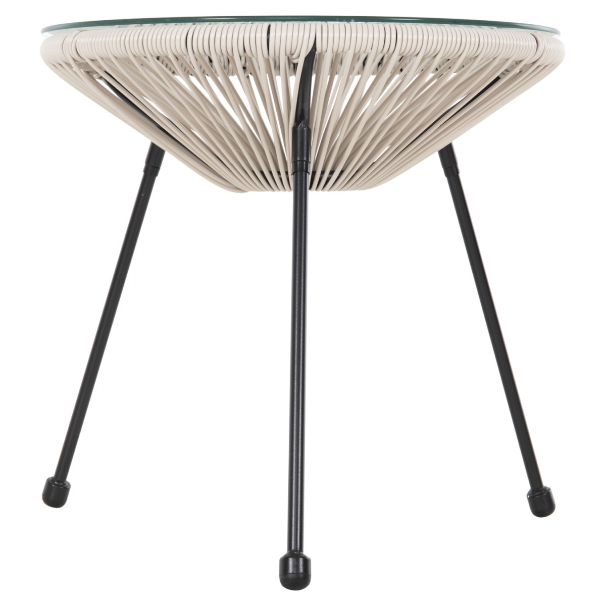 ΣΕΤ ΕΞΩΤΕΡΙΚΟΥ ΧΩΡΟΥ 3ΤΜΧ ACAPULCO HM11861.03 P.E.RATTAN ΕΚΡΟΥ-ΜΕΤΑΛΛΟ ΣΕ ΜΑΥΡΟ