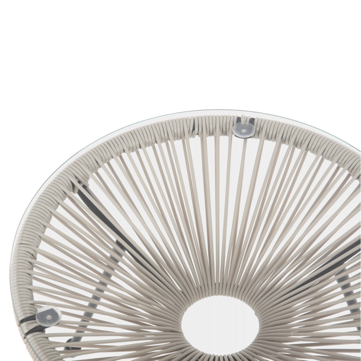 ΣΕΤ ΕΞΩΤΕΡΙΚΟΥ ΧΩΡΟΥ 3ΤΜΧ ACAPULCO HM11861.03 P.E.RATTAN ΕΚΡΟΥ-ΜΕΤΑΛΛΟ ΣΕ ΜΑΥΡΟ