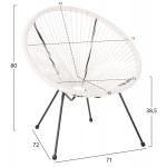 ΣΕΤ ΕΞΩΤΕΡΙΚΟΥ ΧΩΡΟΥ 3ΤΜΧ ACAPULCO HM11861.12 P.E.RATTAN ΛΕΥΚΟ-ΜΕΤΑΛΛΟ ΣΕ ΜΑΥΡΟ