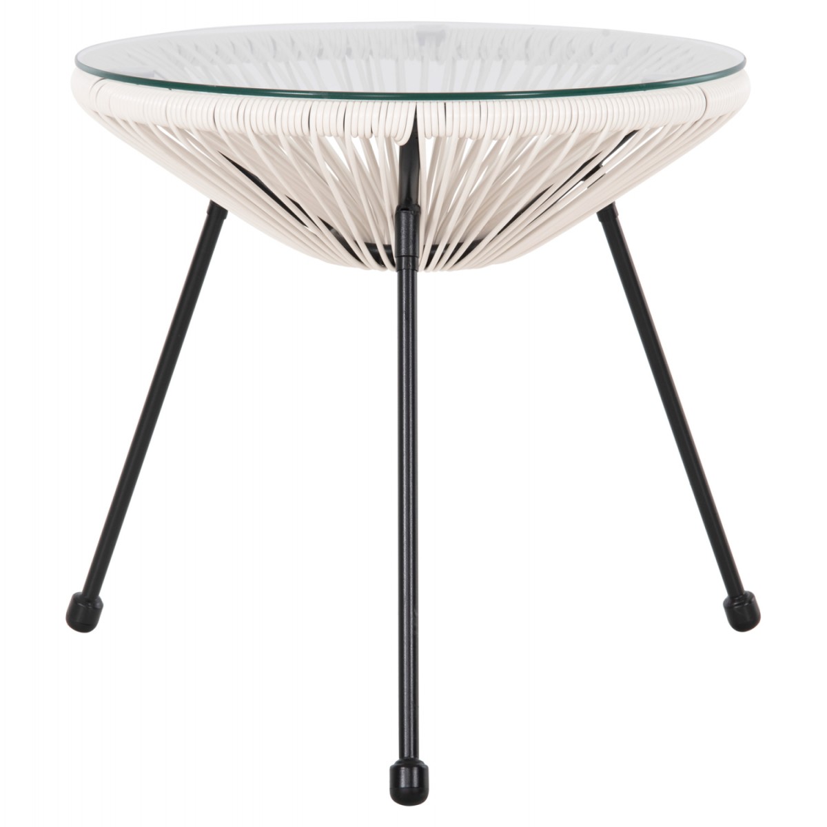 ΣΕΤ ΕΞΩΤΕΡΙΚΟΥ ΧΩΡΟΥ 3ΤΜΧ ACAPULCO HM11861.12 P.E.RATTAN ΛΕΥΚΟ-ΜΕΤΑΛΛΟ ΣΕ ΜΑΥΡΟ