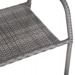 ΣΕΤ ΤΡΑΠΕΖΑΡΙΑΣ 5ΤΜΧ ΕΞ.ΧΩΡΟΥ ADAM HM10873.02 ΜΕΤΑΛΛΟ & WICKER ΣΕ ΓΚΡΙ