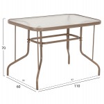 ΣΕΤ ΤΡΑΠΕΖΑΡΙΑΣ 5ΤΜΧ ADAM HM10727.04 ΚΑΡΕΚΛΕΣ ΜΕΤΑΛΛΙΚΕΣ & ΤΡΑΠΕΖΙ 110x60εκ ΣΑΜΠΑΝΙ