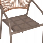 ΣΕΤ ΤΡΑΠΕΖΑΡΙΑΣ 5ΤΜΧ ADAM HM10727.04 ΚΑΡΕΚΛΕΣ ΜΕΤΑΛΛΙΚΕΣ & ΤΡΑΠΕΖΙ 110x60εκ ΣΑΜΠΑΝΙ