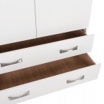 ΝΤΟΥΛΑΠΑ 3ΦΥΛΛΗ ΜΕ ΠΑΤΑΡΙ CARLY HM10891.05 ΜΕΛΑΜΙΝΗ ΣΕ ΛΕΥΚΟ 150X55Χ240Υεκ.