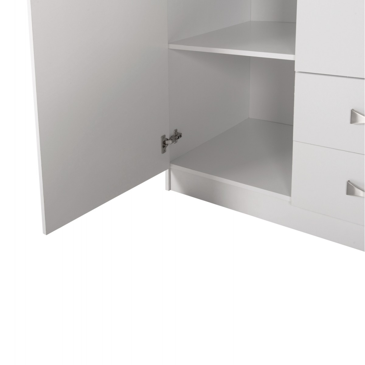 ΝΤΟΥΛΑΠΑ 3ΦΥΛΛΗ ΜΕ ΠΑΤΑΡΙ CARLY HM10891.05 ΜΕΛΑΜΙΝΗ ΣΕ ΛΕΥΚΟ 150X55Χ240Υεκ.