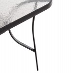ΣΕΤ ΤΡΑΠΕΖΑΡΙΑΣ 5ΤΜΧ BRUNO HM5201.03 ΜΑΥΡΟ ΜΕΤΑΛΛΙΚΟ & TEXTILENE