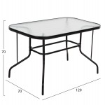 ΣΕΤ ΤΡΑΠΕΖΑΡΙΑΣ 5ΤΜΧ ADAM HM10896.03 ΤΡΑΠΕΖΙ 120x70εκ & 4 ΠΟΛΥΘΡΟΝΕΣ--ΜΑΥΡΟ